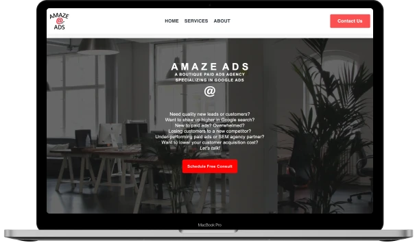 The Amaze Ads campaign dashboard